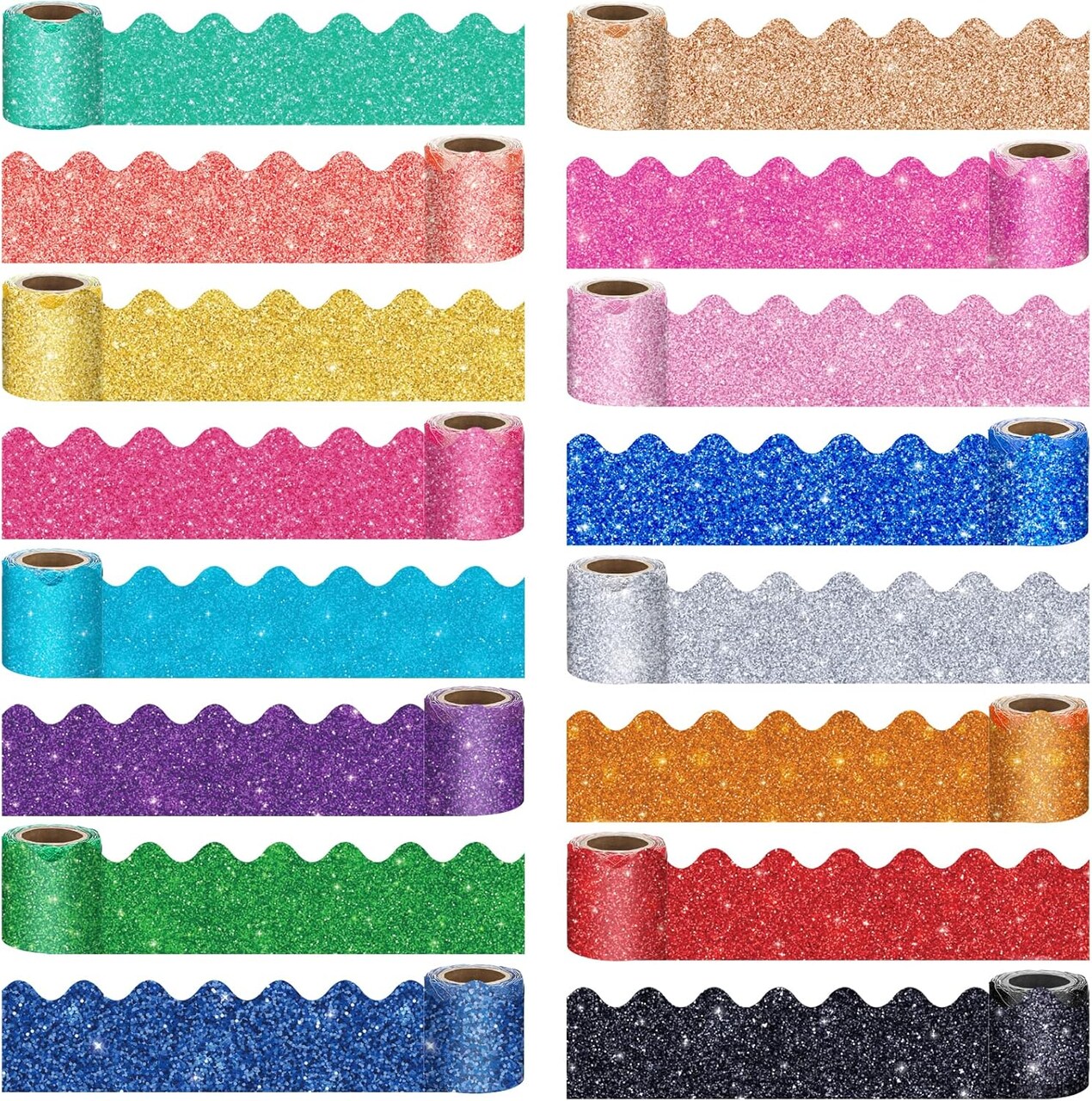 16 Rolls 263 ft Bulletin Board Borders (Cute Color) 199.2"L x 2.3"W